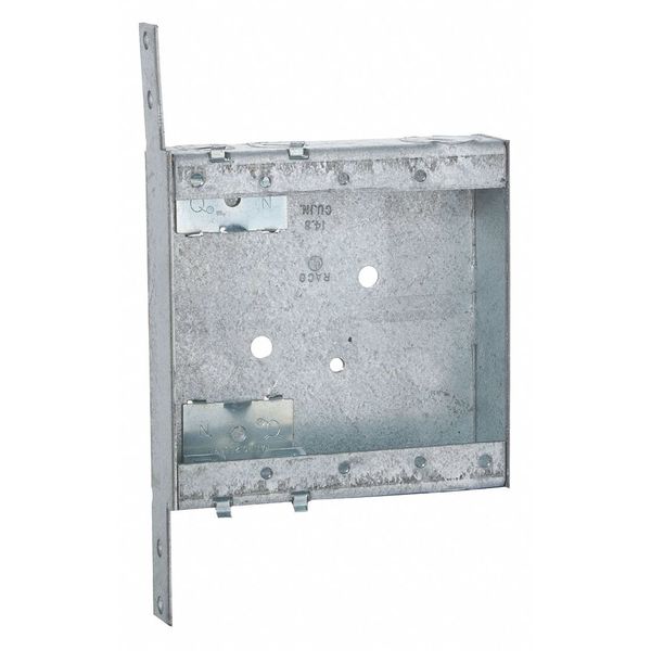 Raco Electrical Box, 14.8 cu in, Wall Box, 2 Gang, Steel, Square 418