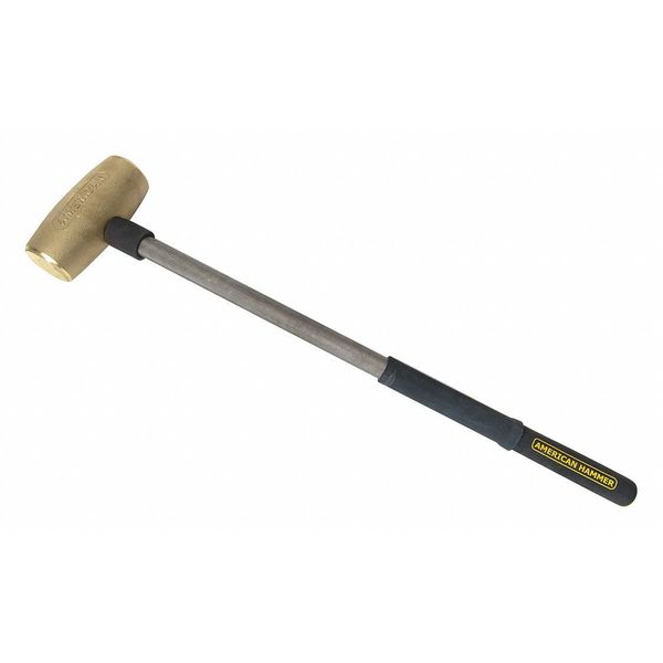 American Hammer Hammer, Brass, Soft Grip, 16 lb. AM16BRCG