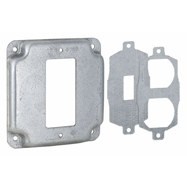 Raco Electrical Box Cover, Square, Steel 808U