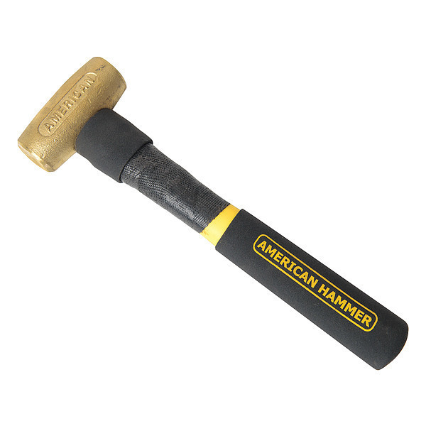 American Hammer Non-Spark Hammer, Brass, 2 lb. AM2BRXFG