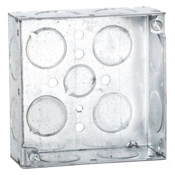 Raco Electrical Box, 21 cu in, Square Box, 2 Gang, Steel, Square 181