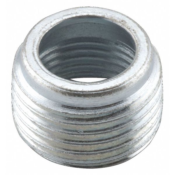 Raco RMC Reducing Bushing, NPS, Steel, Zinc Plated, 1/2 in to 3/4 in Size, Gray 1142