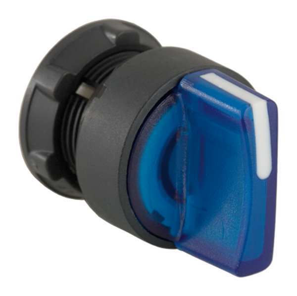 Schneider Electric Illum Selector Switch, 2 Pos, 22mm, Blue ZB5AK1263