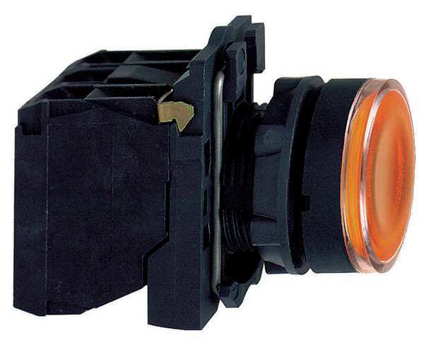 Schneider Electric Illuminated Pushbutton, 22 mm, 1NO/1NC, Round, Yellow XB5AW35B5