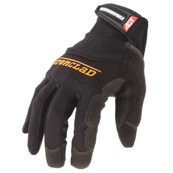 Ironclad Performance Wear Mechanics Gloves, L, Black, Ribbed Nylon/Spandex WWX2-04-L