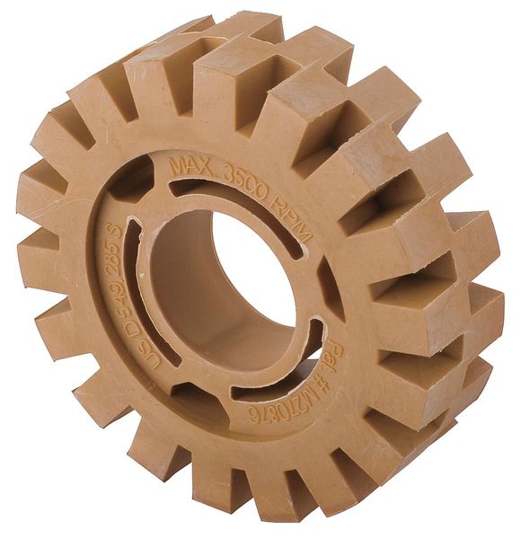 Speedaire Eraser Wheel, 4", Rubber, 4000 RPM 21AC18