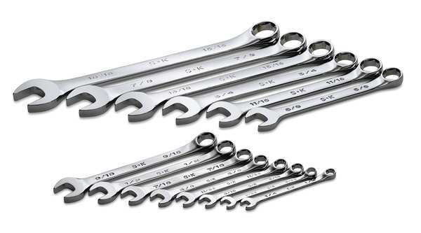 Sk Professional Tools Combo Wrench Set, Chrome, 1/4-15/16, 14 Pc 86124