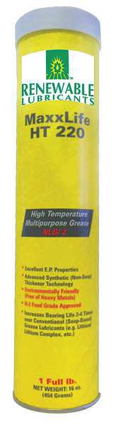 Renewable Lubricants 16 oz High Temperature Grease Cartridge 89001