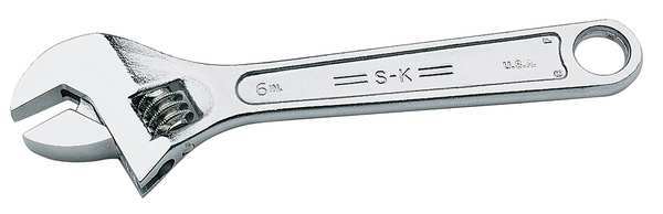 Sk Professional Tools Adj. Wrench, 12", 1-5/8" Cap., Chrome 8012