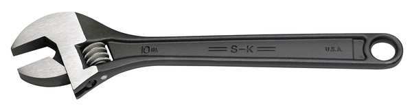 Sk Professional Tools Adj. Wrench, 8", 1-1/8" Cap., Black 38008