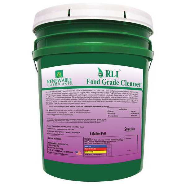 Renewable Lubricants Food Equipment Cleaner, 5 gal. Pail, Fresh 87814