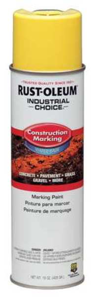 Rust-Oleum Construction Marking Paint, 17 oz., High Visibility Yellow, Water -Based 264695