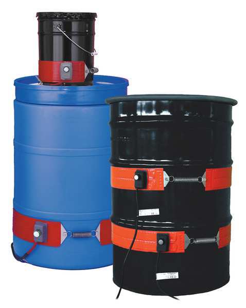 Briskheat Drum Heater, Heavy Duty, For Poly Drums/Pails, 120VAC, 300W, 55 Gallon GDPCS15