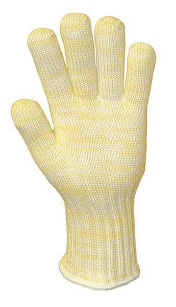 Wells Lamont Heat Resistant Glove, L, Yellow/White, PK12 2610L-GR