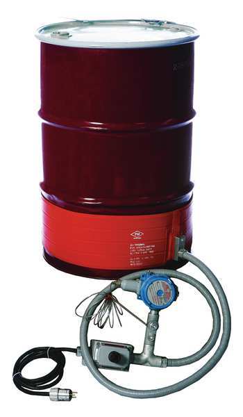 Briskheat Drum Heater, Hazardous-Area Rated, T4A, 55 Gallon, 120VAC, 1300W, 70"L x 8"W DHCX151300T4A