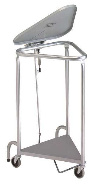 R&B Wire Products Knock-Down Deluxe Triangular Hamper, Powder Coated withLid Damping Function 669-KD