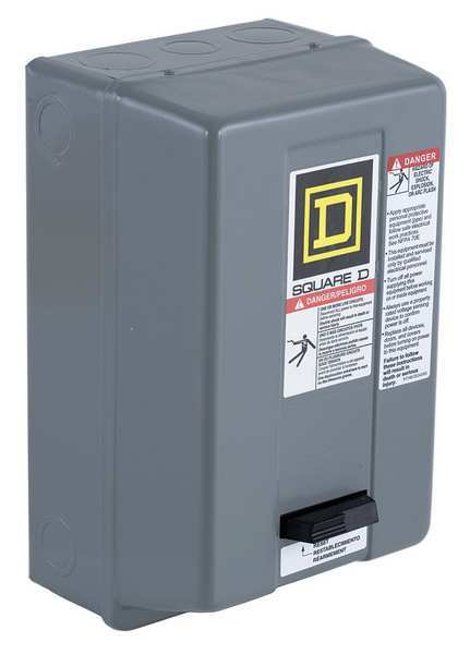 Square D Nonreversing NEMA Magnetic Motor Starter, 1 NEMA Rating, 120V AC, 3 Poles, 1NO 8536SAG12V02H30S