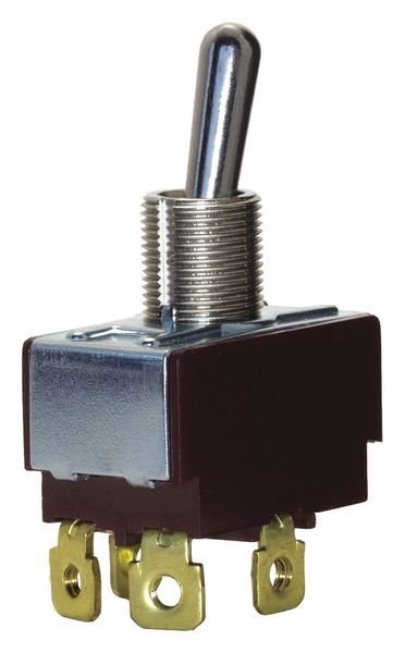 Eaton Toggle Switch, DPST, 4 Connections, On/Off/On, 3/4 hp, 10A @ 250V AC, 15A @ 125V AC 7560K5
