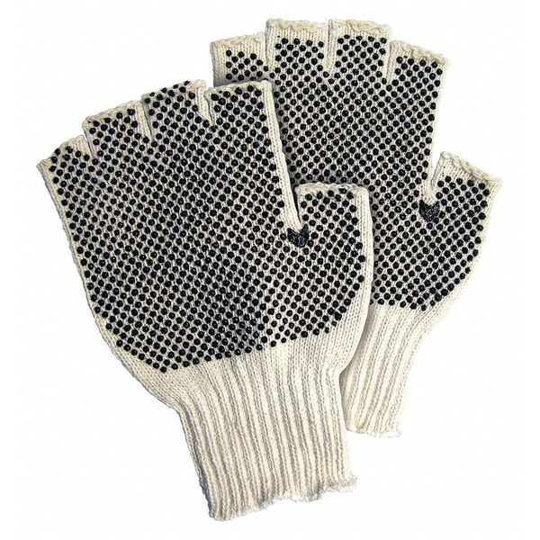 Mcr Safety Cotton/Polyester Fingerless Dots, PK12 9508XLM