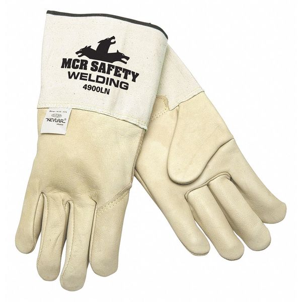 Mcr Safety MIG/TIG Welding Gloves, Cowhide Palm, L, 12PK 4900LN