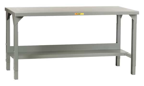 Little Giant Bolted Workbenches, Steel, 60" W, 27" to 41" Height, 4500 lb., Straight WST2-3060-AH