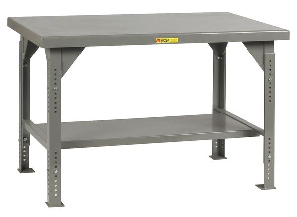 Little Giant Bolted Heavy-Duty Work Bench, Steel, 48" W, 28" to 37" Height, 10,000 lb., Straight WW-3048-ADJ