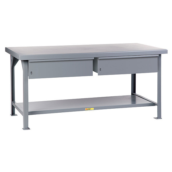 Little Giant Heavy-Duty Work Bench, Steel, 72" W, 34" Height, 10,000 lb., Straight WW-3672-2HD