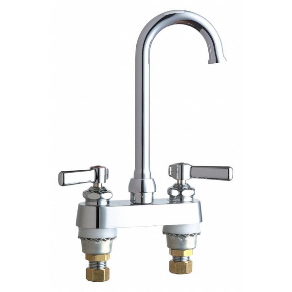 Chicago Faucet Dual-Handle 4" Mount, Bathroom Faucet, Chrome plated 895-GN1FCABCP