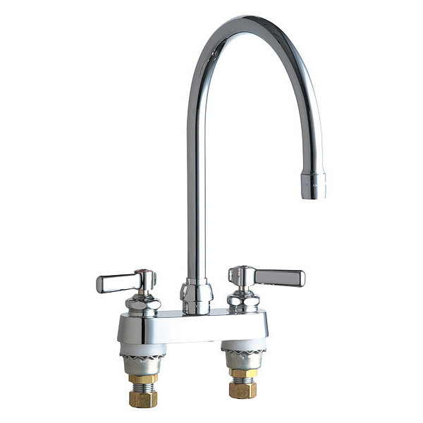 Chicago Faucet Manual 4" Mount, Bathroom Faucet, Chrome plated 895-GN8AE3ABCP