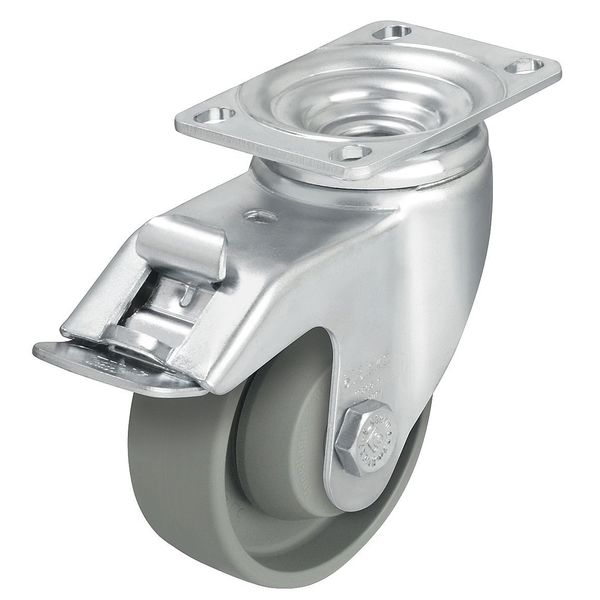 Zoro Select Swivel Plate Caster, Nylon, 3-1/2 in., 400 lb, C L-POG 89KA-12-FI