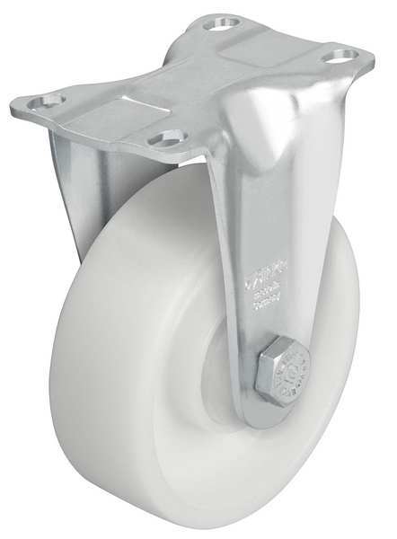 Zoro Select Rgd Plate Caster, Nylon, 4 in., 400 lb. B-PO 100K-12