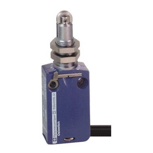 Telemecanique Sensors Limit Switch, Plunger, Roller, 1NC/1NO, 6A @ 240V AC, Actuator Location: Top XCMD21F2L2