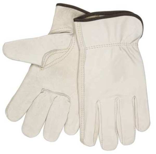 Mcr Safety Leather Palm Gloves, Shirred Cuff, 3XL, PR 3211XXXL