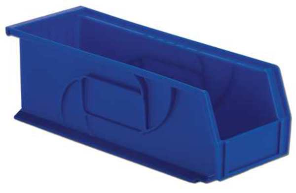Lewisbins 40 lb Hang & Stack Storage Bin, Plastic, 5 1/2 in W, 5 in H, 14 3/4 in L, Blue PB1405-5 Blue