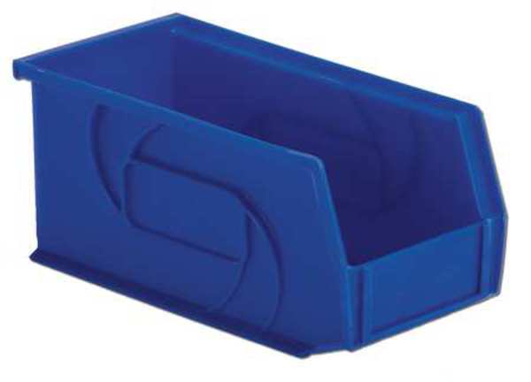 Lewisbins 30 lb Hang & Stack Storage Bin, Plastic, 5 1/2 in W, 5 in H, 10 7/8 in L, Blue PB105-5 Blue