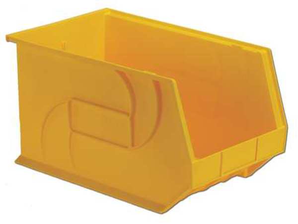 Lewisbins 40 lb Hang & Stack Storage Bin, Plastic, 11 in W, 10 in H, 18 in L, Yellow PB1811-10 Yellow