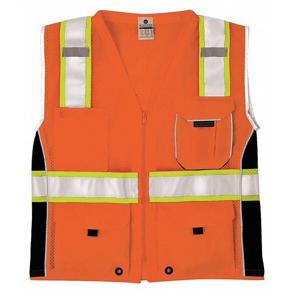 Kishigo 3X Black Panels Safety Vest, Orange 1514-3X
