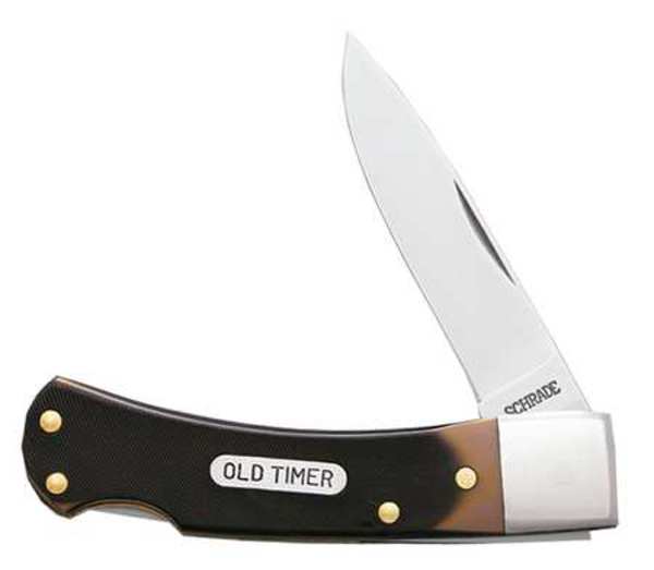 Schrade Folding Knife, Fine, ClipPoint, 2-1/4In, Brn 3OTCP