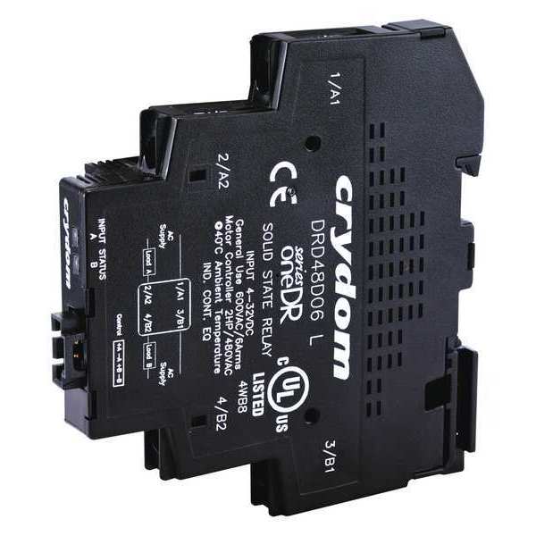 Crydom Solid State Relay, 4 to 32VDC, 6A DRD24D06