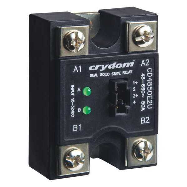 Crydom Dual Solid State Relay, 4 to 32VDC, 50A CD2450W2V