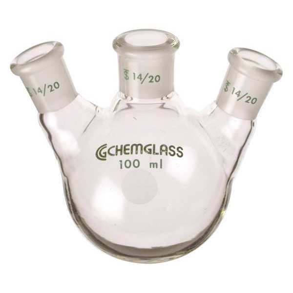 Chemglass Round Bottom Flask, 100mL CG-1524-A-10