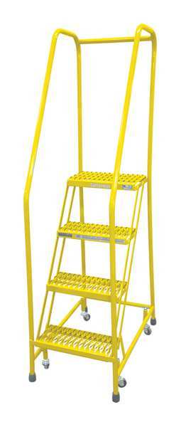Cotterman 70 in H Steel Rolling Ladder, 4 Steps, 450 lb Load Capacity 1004R1820A1E10B3C2P6