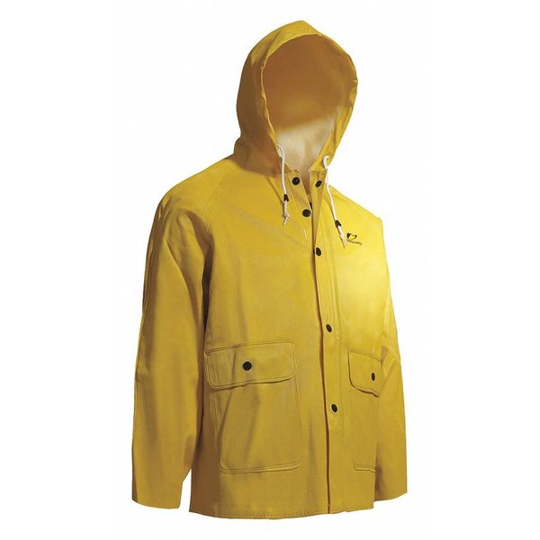Onguard Rain Coat with Attached Hood, Yellow, XL 76034 XL