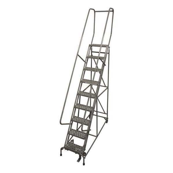 Cotterman 120 in H Steel Rolling Ladder, 9 Steps, 450 lb Load Capacity 1009R1824A2E10B4AC1P6