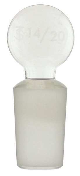 Chemglass Stopper, Pennyhead, Solid, 19/22 CG-2098-02
