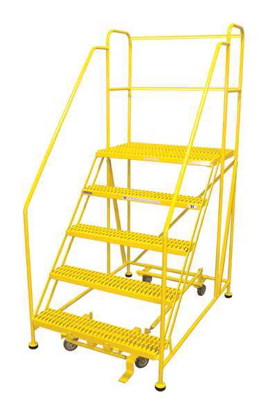 Cotterman Work Platform, 5 Step, Steel, 86In. H. 5WP3624RA3B4B8AC2P6