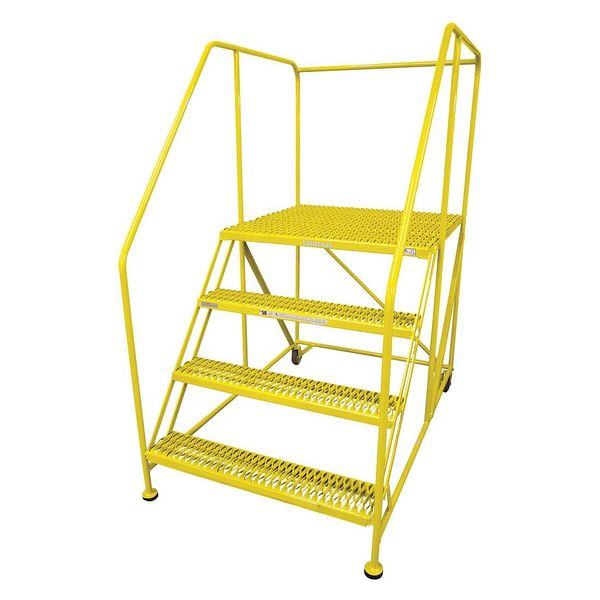 Cotterman Work Platform, 4 Step, Steel, 70In. H. 4WP3636RA3B8AC2P6