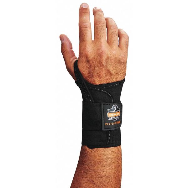Proflex By Ergodyne Wrist Support, Right, M, Black 4000