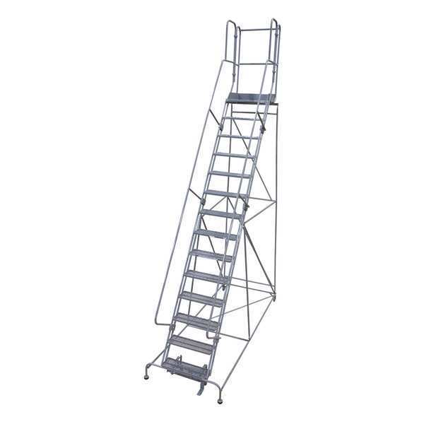 Cotterman 202 in H Steel Rolling Ladder, 16 Steps, 450 lb Load Capacity 1X16R3242A3E30B4W5C1P2