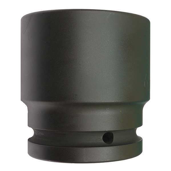 Westward 1 1/2 in Drive Impact Socket 100 mm Size 6 pt Standard Depth, Black Oxide 21WM89